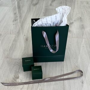 Hamilton Jewelry Green Gift Bag Set
